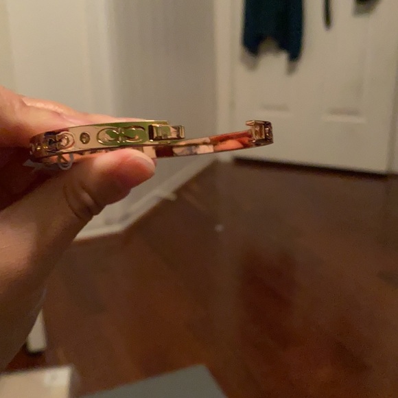 Coach Rose-Gold Kissing C Hinged Bangle - Picture 5 of 8